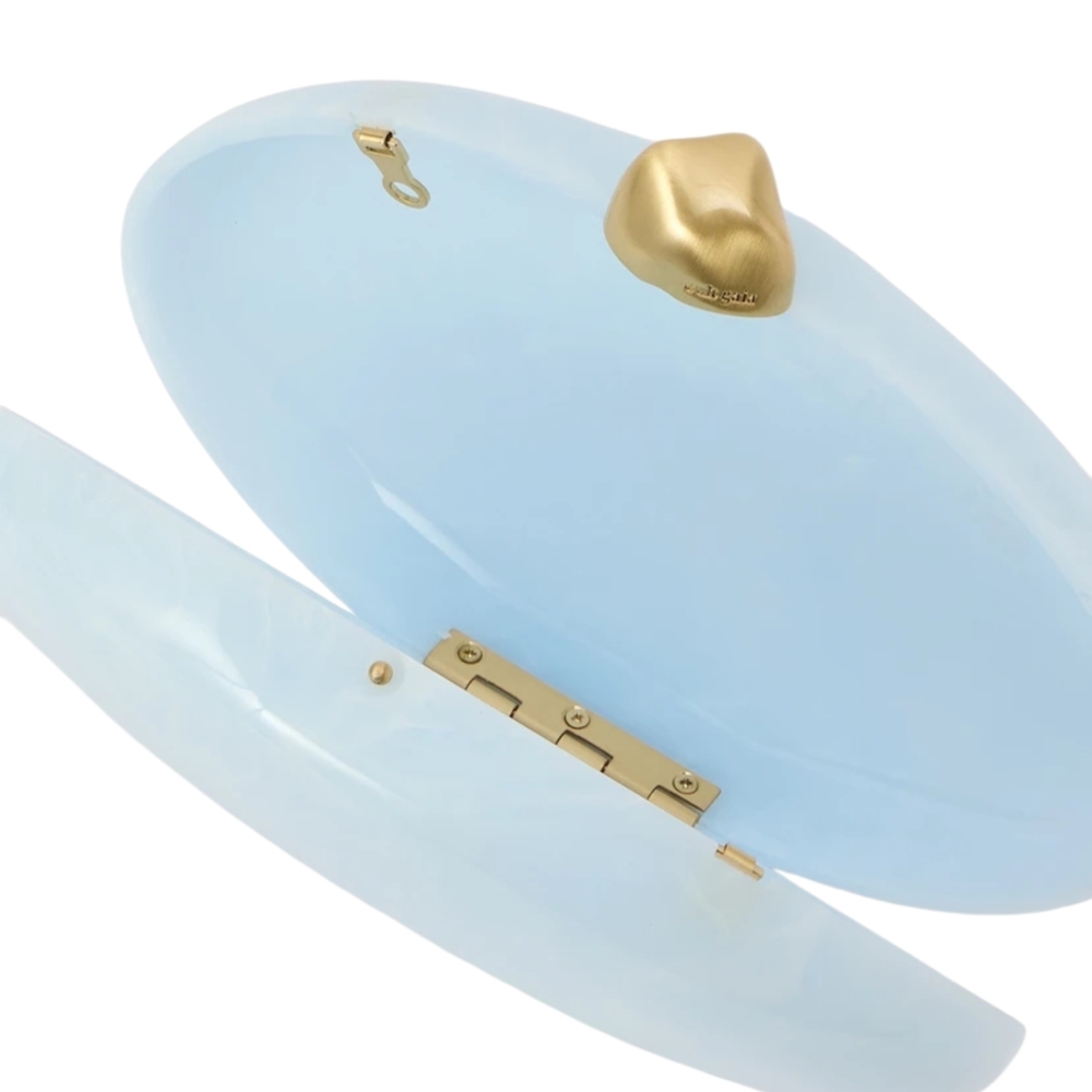 Cult Gaia Beautiful Sky Blue Clutch Purse - Picture 9 of 11